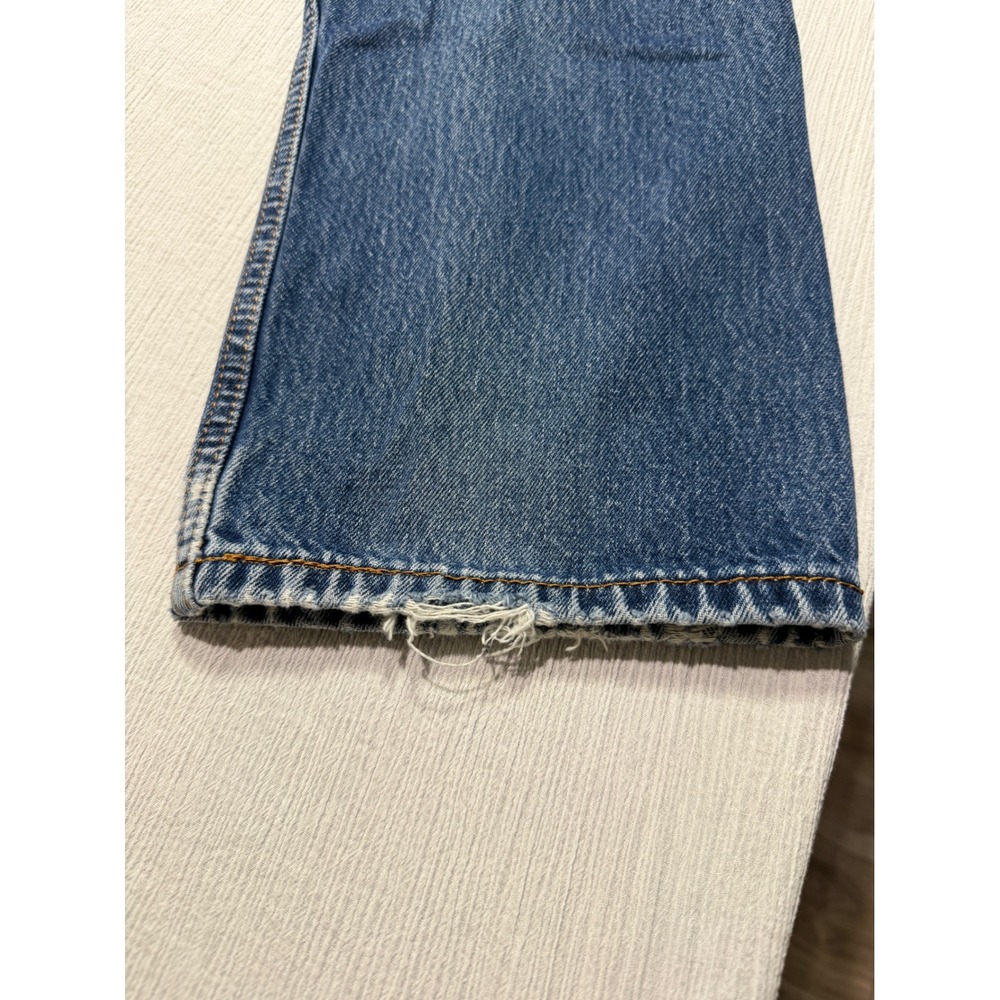 Levis 501 Original Fit Jeans Mens W36 L29 Blue Medium Wash Denim Button Fly Dist - Picture 7 of 15